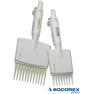 SOCOREX 可调容量移液器 855系列十二头精密微量移液器 0.5-10μl （855.12.010）