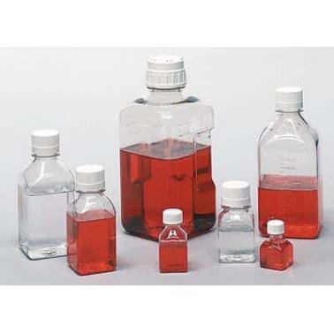 Nalgene耐洁 透明窄口方瓶 2015-0125（瓶身PC材料，瓶盖PP材料）